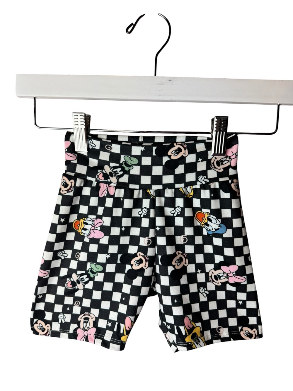 Mila Grace Checker Shorts in Disney Mickey Mouse Print 4T